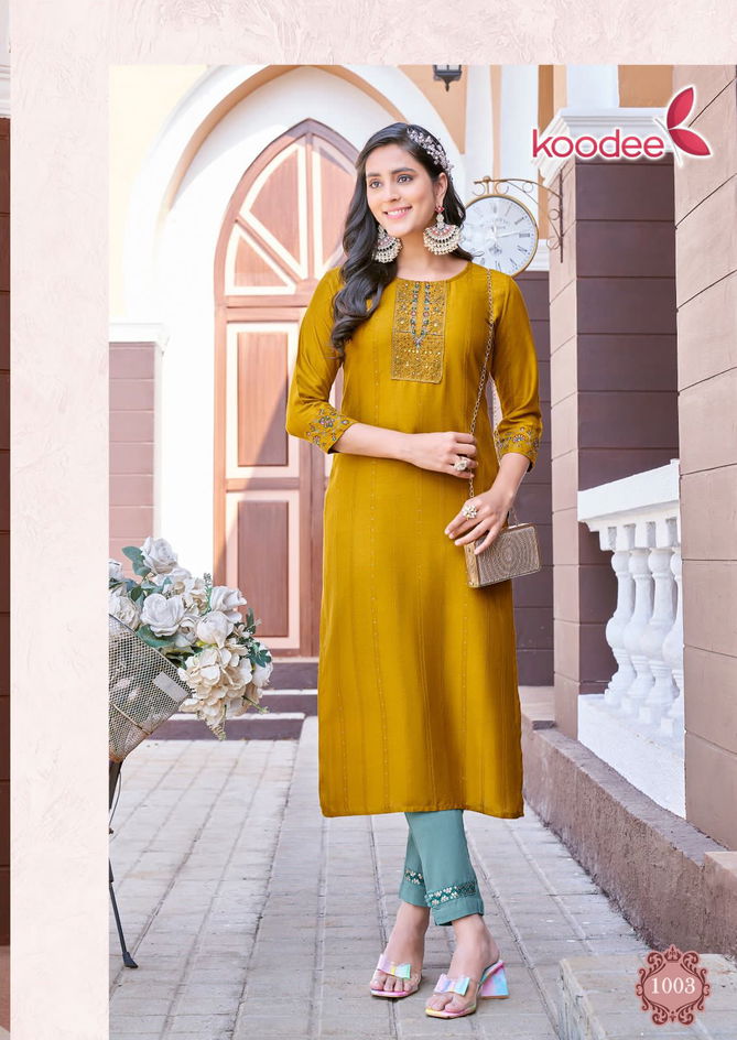 Koodee Naveli Vol 1 Ethnic Wear Wholesale Kurtis With Bottom Catalog